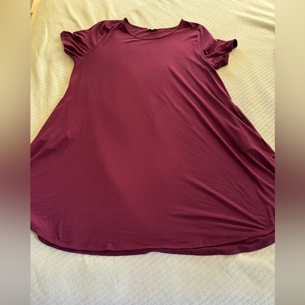 Zenana plum dress. Size 3x.